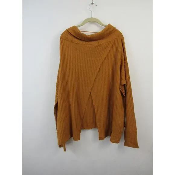 NWT Free People Small Juicy Long Sleeve Cowl Neck Surplice Back Canyon Moon - Picture 6 of 7